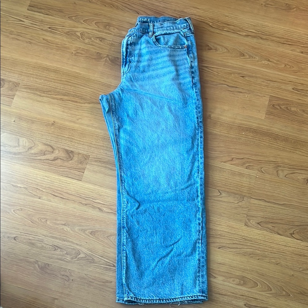 American Eagle Outfitters Blue Flare & Wide Leg Jeans